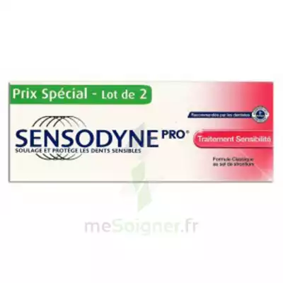 Sensodyne Pro Dentifrice Traitement Sensibilite 75ml X 2 à Périgueux